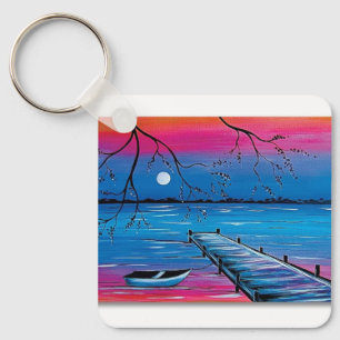 Llavero Hermosa Keychain del Lago Moonlit - Tranquila vist