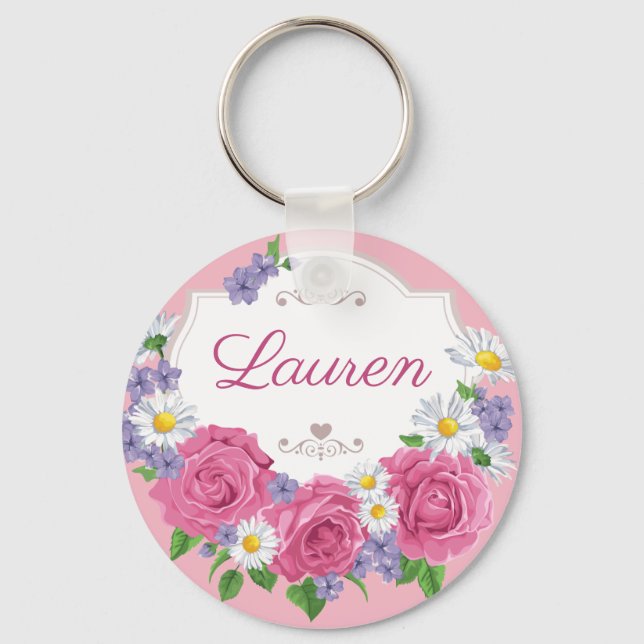 Llavero Hermosa Keychain floral (Anverso)