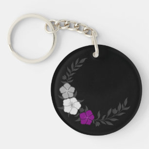 Llavero Hermosa media luna de flores asexuales sutiles