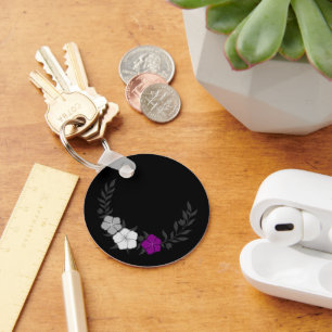 Llavero Hermosa media luna de flores asexuales sutiles