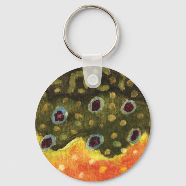 Llavero Hermosa pesca de trucha rota (Anverso)