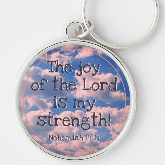 Llavero Hermosa plantilla de fotos de la Biblia Verse Past (Frente)