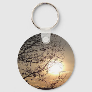 Llavero Hermosa puesta de sol con ramas