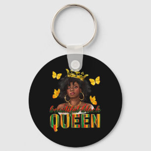 Llavero Hermosa Reina Negra que gotea de Afro Melanin June