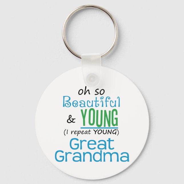 Llavero Hermosa y joven Gran Abuela (Anverso)