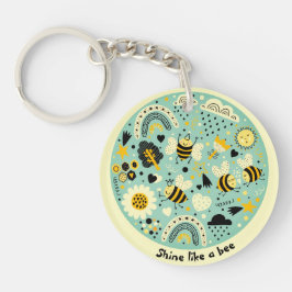 Llavero Hermosas abejas lindas Keychain