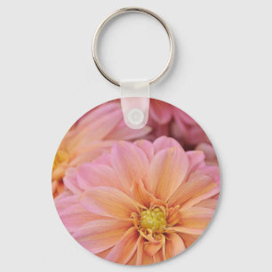 Llavero Hermosas flores de dahlia rosa
