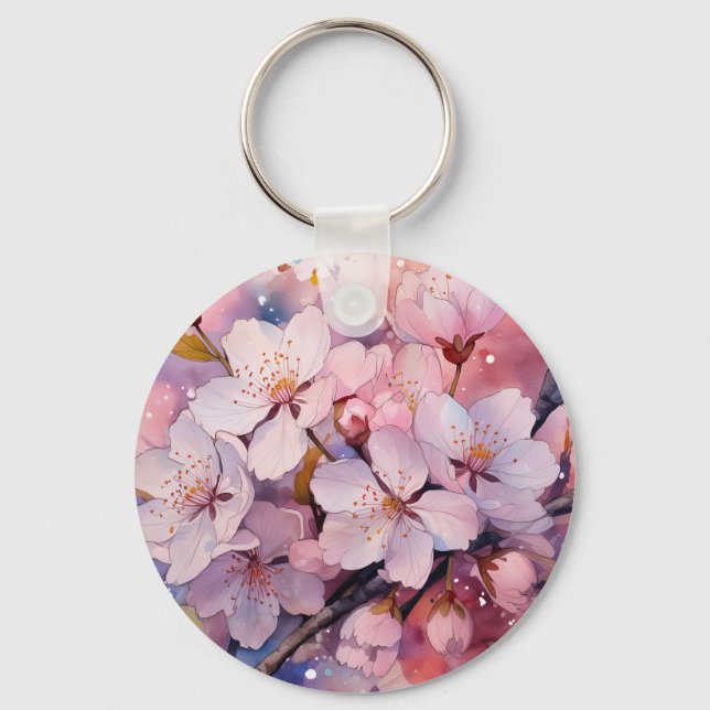 Llavero Hermoso anillo de llaves de flores (Anverso)