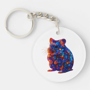 Llavero Hermoso arte de Hamster brillante