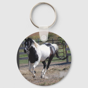 Llavero Hermoso caballo de Paint Pinto