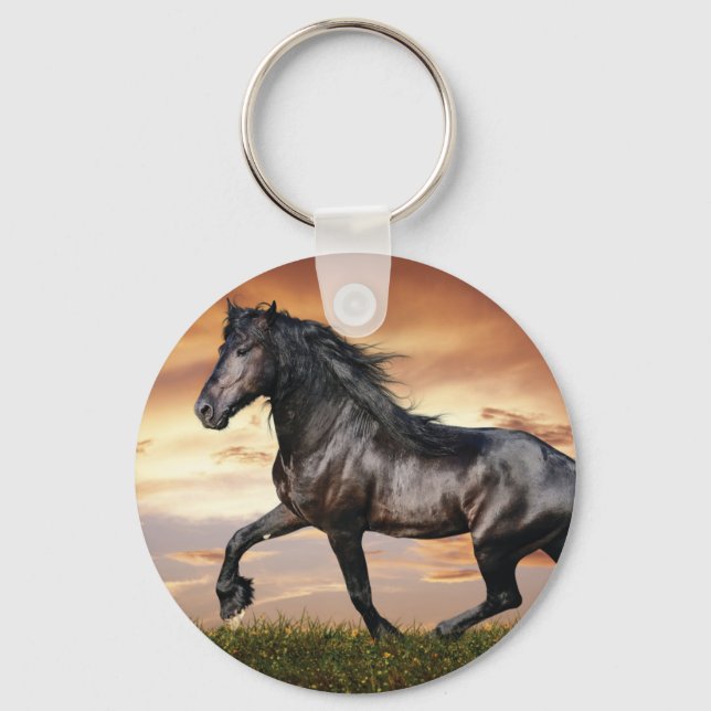 Llavero Hermoso caballo negro (Anverso)