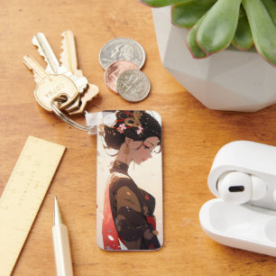 Llavero Hermoso Chica de Geisha Anime