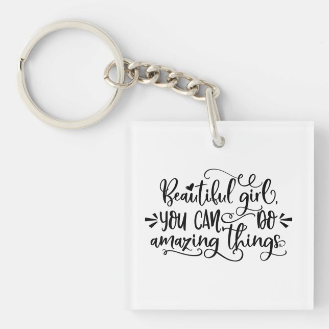 Llavero Hermoso Chica que puedes hacer asombroso viaje Chi (Frente)