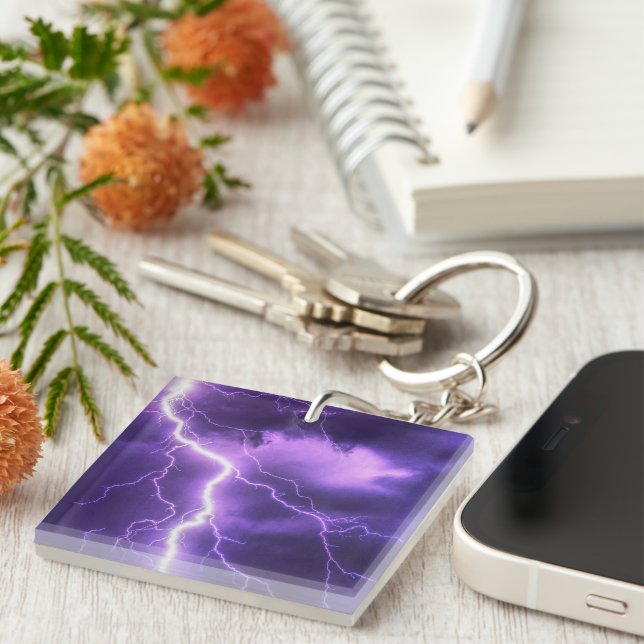 Llavero hermoso cielo, trueno (Frente Derecha)