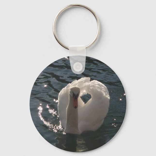 Llavero Hermoso cisne blanco (Anverso)