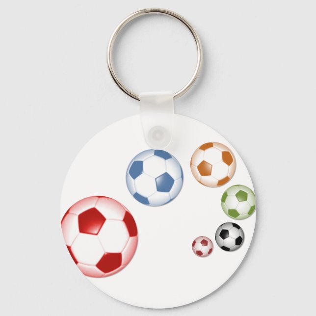 Llavero Hermoso conjunto de balones de fútbol (Anverso)