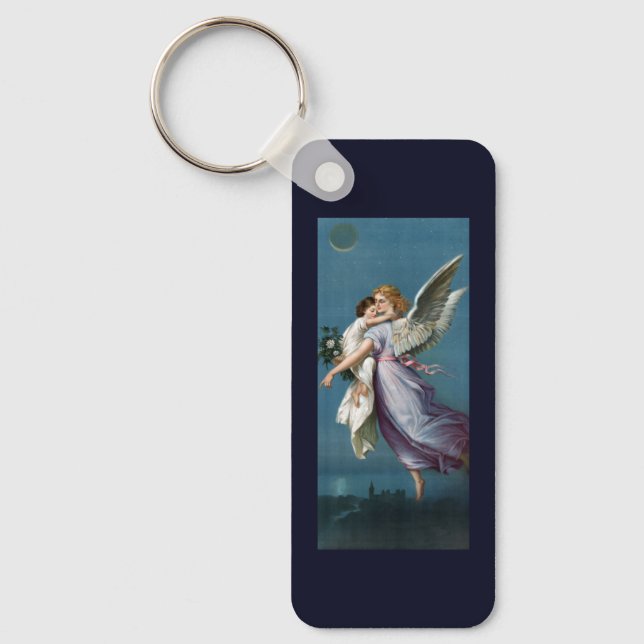 Llavero Hermoso cuadro de ángel de la guarda (Anverso)