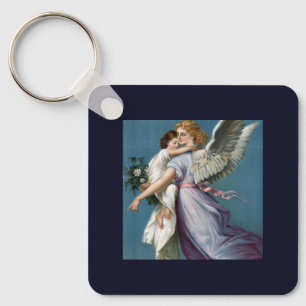 Llavero Hermoso cuadro de ángel de la guarda