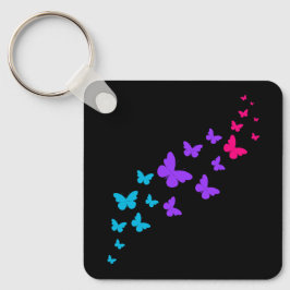 Llavero Hermoso diseño de orgullo andrógino de mariposa