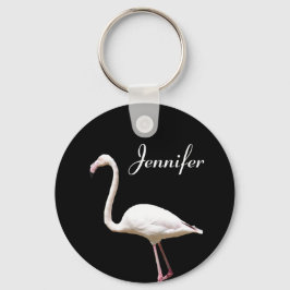 Llavero Hermoso Flamingo - Keychain de nombre personalizad