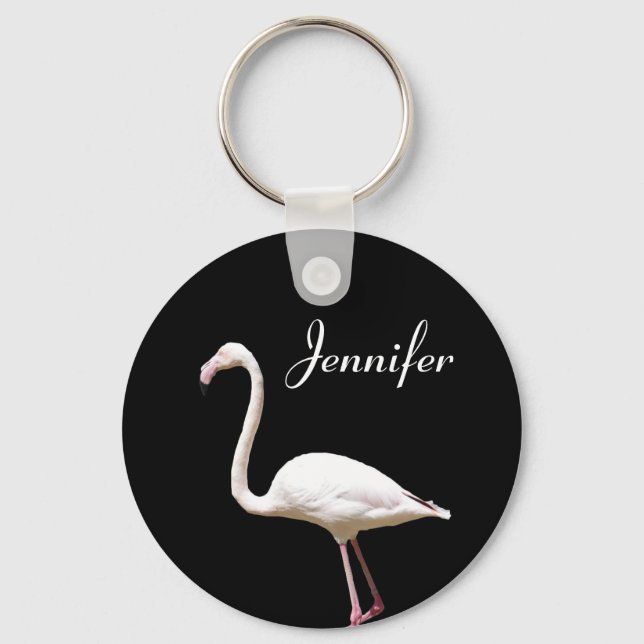 Llavero Hermoso Flamingo - Keychain de nombre personalizad (Anverso)