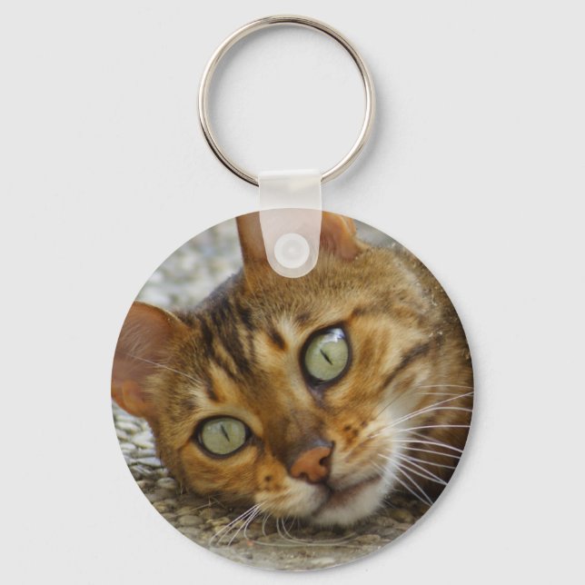 Llavero Hermoso gato bengalí (Anverso)