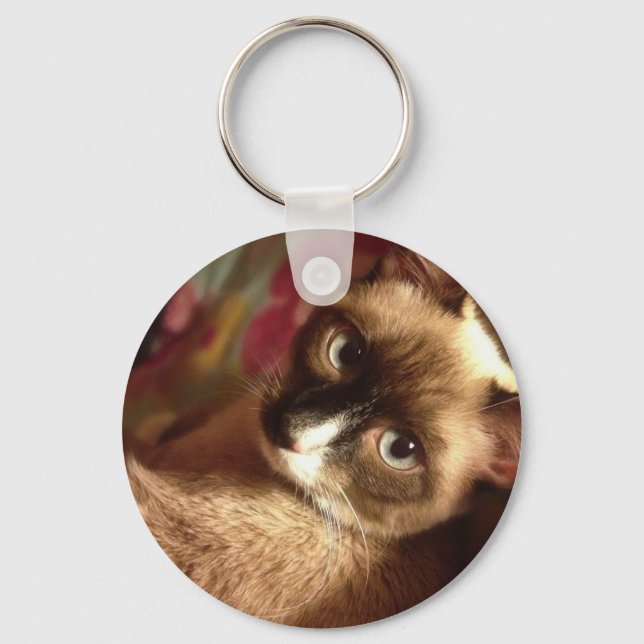 Llavero Hermoso gato marrón (Anverso)
