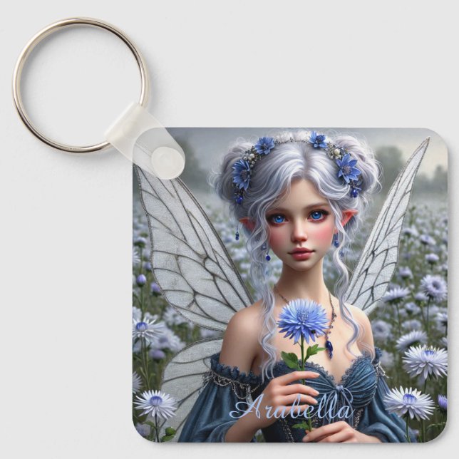 Llavero Hermoso hato de septiembre en asters (Anverso)