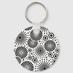 Llavero Hermoso Keychain retro blanco y negro