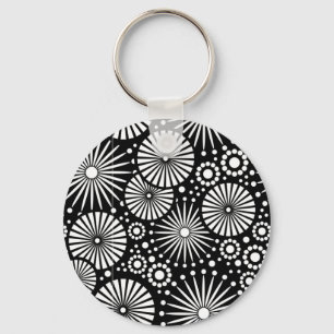 Llavero Hermoso Keychain retro blanco y negro