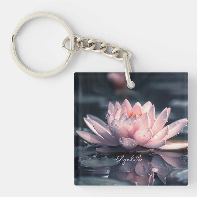 Llavero Hermoso Lago Lotus (Frente)