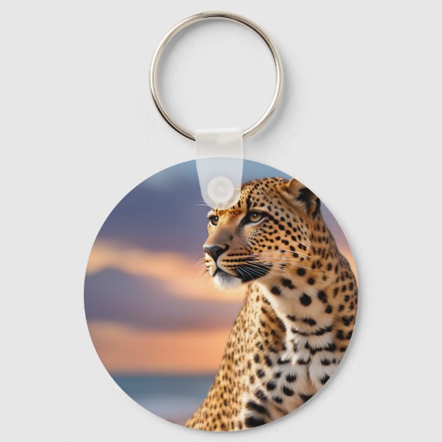 Llavero Hermoso leopardo (Anverso)