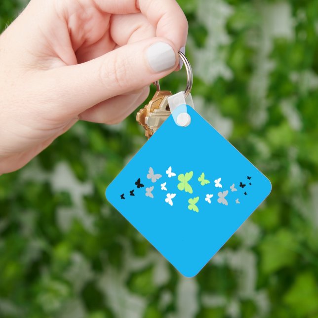 Llavero Hermoso Orgullo de Mariposa Agénero (Mano)