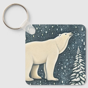 Llavero Hermoso oso polar ártico