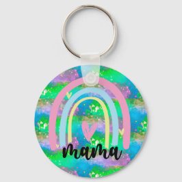 Llavero Hermoso Pastel Mama Rainbow
