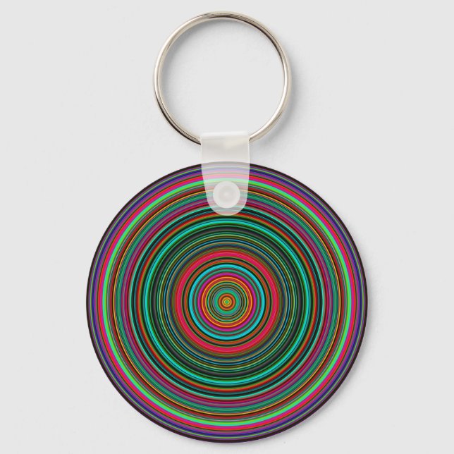 Llavero Hermoso patrón circular colorido (Anverso)