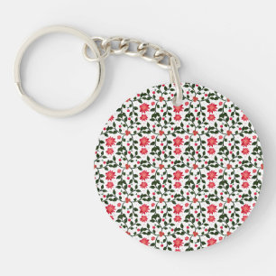 Llavero Hermoso patrón de enredadera floral sin costuras c