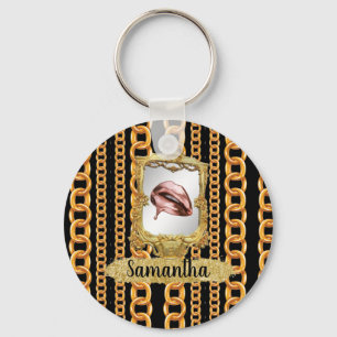 Llavero Hermoso Personalizado de Moda elegante de oro