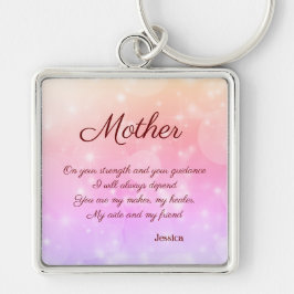 Llavero Hermoso poema materno personalizado