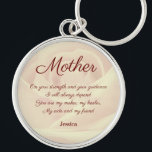 Llavero Hermoso poema materno personalizado<br><div class="desc">Hermoso diseño de poema Madre inspiradora,  regalo de Keychain.</div>