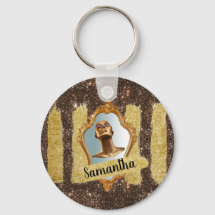 Llavero Hermoso Purpurina Elegante Purpurina de Moda