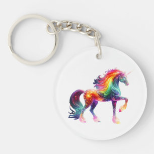 Llavero Hermoso Unicornio Colorido