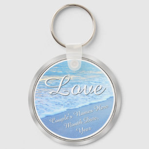 Llavero Hermosos favoritos de bodas de playa personalizado