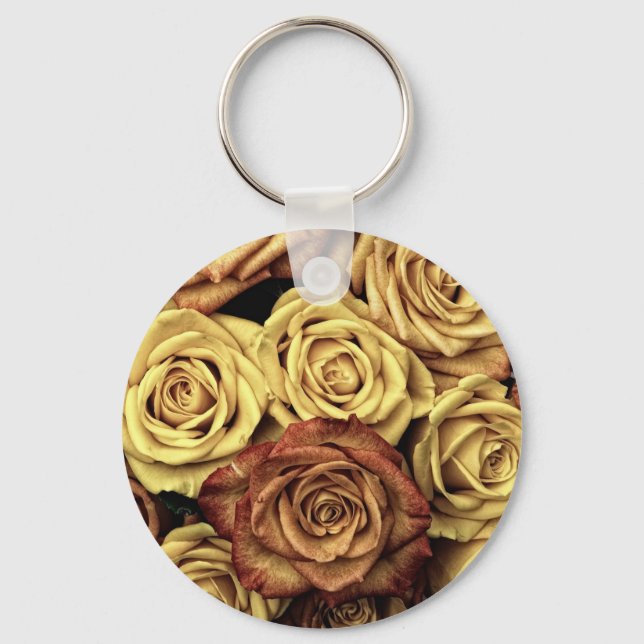 Llavero Hermosos Rosas antiguos (Anverso)