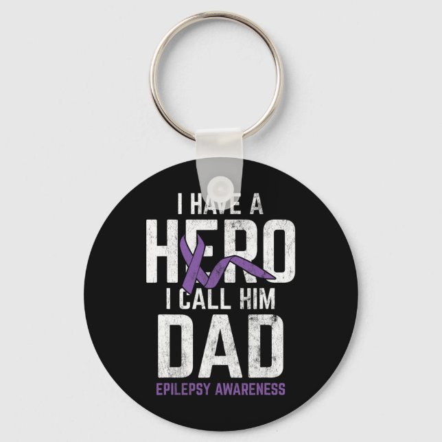 Llavero Hero Dad Epilepsia Epilepsia Epilepsia Awareness E (Anverso)