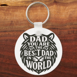 Llavero Hero Dad Tiger Typography Keychain