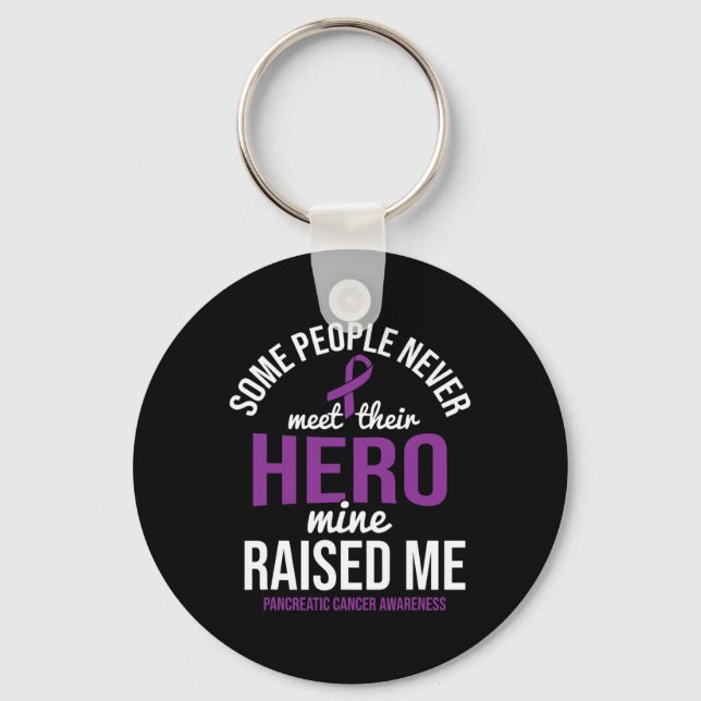 Llavero Hero me crió Pancreatic Cancer Awareness Pancrea (Anverso)