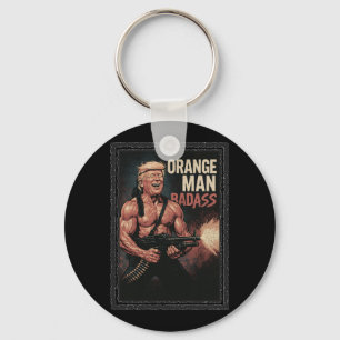 Llavero Héroe de la acción de Trump Vintage 80 - Divertida