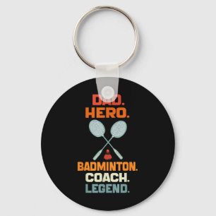 Llavero Héroe de papá entrenador de Badminton Legend Fathe