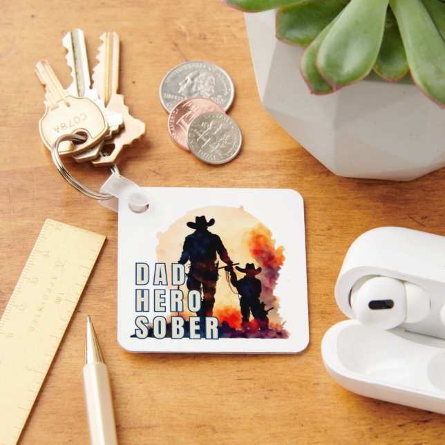 Llavero Héroe de Papá Sobrio, Recuperación Sobriedad De Ke (Escritorio )